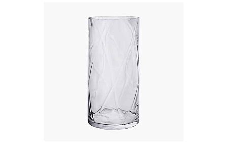 Pacific Lifestyle Clear Glass Round Optic Vase Large-70-570-l 1