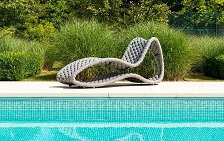 Alexander Rose Cordial Luxe Grey Woven Rope Surf Sunbed-7569LG 1