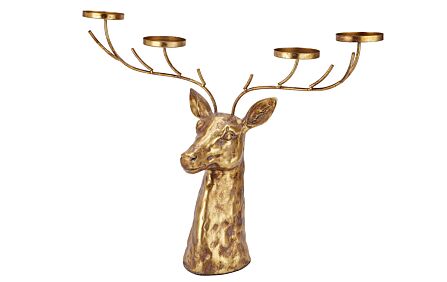 Hill Interiors Deer Bust Candle Holder-21034 1