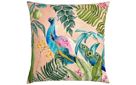 Furn. Peacock Outdoor Cushion - Blush-Furn. Peacock Outdoor Cushion - Blush 1