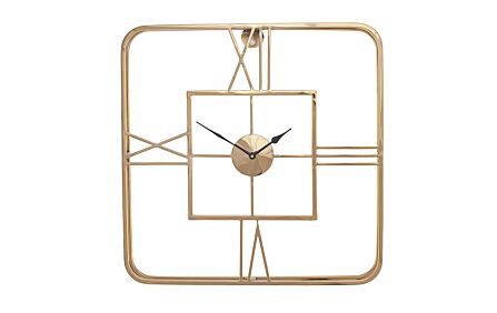 Pacific Lifestyle Gold Metal Square Wall Clock-75-214-GO 1