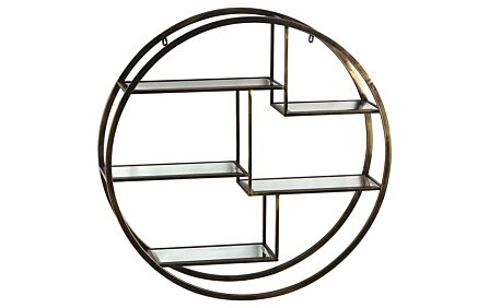 Hill Interiors Antique Brass Large Multi Shelf-20436 1
