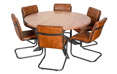 Hill Interiors Live Edge Collection Round Dining Table-20396 1