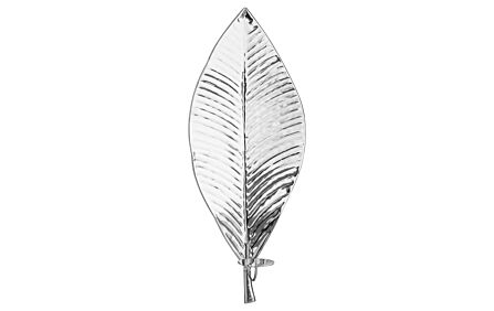 Hill Interiors Large Silver Leaf Wall Hanging Candle Holder-20257 1