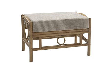 Desser Madrid Light Oak Cane Rattan Footstool 1
