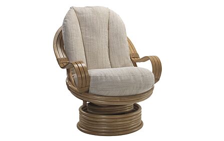 Desser Madrid Light Oak Cane Rattan Swivel Chair 1