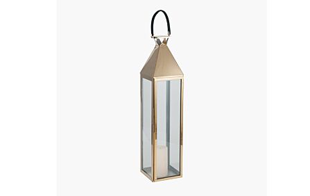 Pacific Lifestyle Matt Gold Stainless Steel & Glass Large Lantern-70-456-GO-L 1