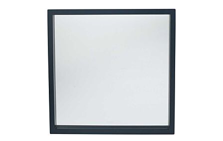 Pacific Lifestyle Matt Black Wood Veneer Square Mirror-SKU: 73-082 1