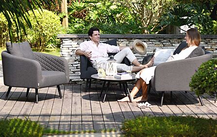 Maze Ambition 3 Seat Fabric Garden Sofa Set - Charcoal -FB-AMB-3SS-ST 1