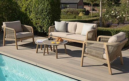 Maze Martinique Two Seat Rope Garden Sofa Set -MART-2SLS-LB 1