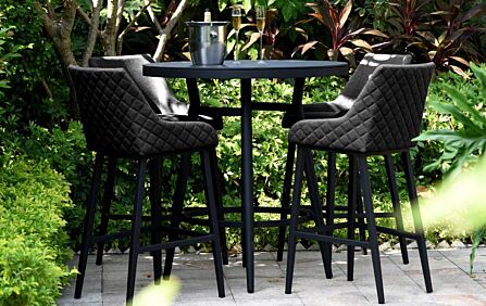 Maze Regal 4 Seat Round Bar Set - Charcoal-Maze Regal 4 Seat Round Bar Set - Charcoal 1