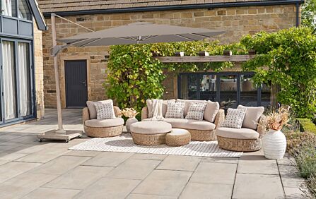 Pacific Lifestyle Nexus T2 Premium 3mt Mocha/Havana Taupe With Venezia 90kg Ceramic Wheeled Base-18-307-MO-HV 18-198 1