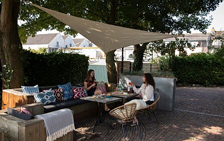 Pacific Lifestyle 4m 90 Degree Triangle Shade Sail Sand-18-N501-090-34 1