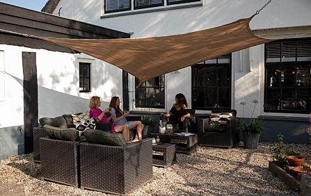 Pacific Lifestyle 5m Square Shade Sail Sand-18-N501-082-45 1