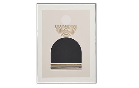 Pacific Lifestyle Art Deco Print With Linear Gold Detail And Black Frame-71-338 1