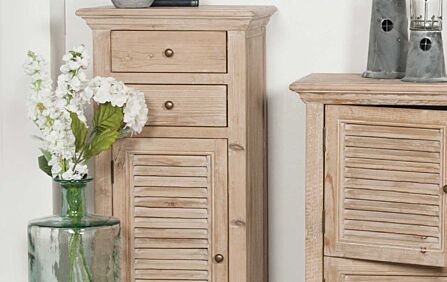 Pacific Lifestyle Geneva Natural Reclaimed Fir Wood 1 Door 2 Drawer Unit-76-231 1