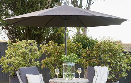 Pacific Lifestyle Riva Premium Round 3m Manhattan Parasol & 25kg Concrete Base-18-186-MH & 18-205-25 1