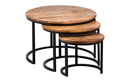 Hill Interiors Set Of Three Industrial Tables-19989 1