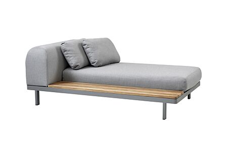 Cane-Line Space 2-Seater Module Sunbed - Teak-6540AITL-1-Teak-Air Touch 1