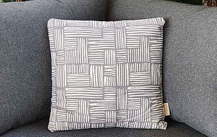 Bramblecrest Light Grey Wicker Square Scatter Cushion-UGLSC2 1