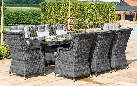 Maze Victoria 8 Seat Rectangle Dining Set with Square Chairs-KIT-VIC-200-RC-SQ2 1