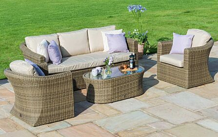 Maze Winchester Rattan 3 Seat Garden Sofa Set with Coffee Table-WIN-202024 1