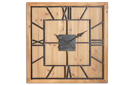 Hill Interiors Williston Square Wooden Wall Clock-21643 1