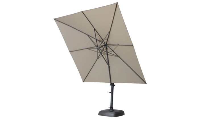 4 Seasons Outdoor Siesta Taupe 3m Square Parasol -125kg Siesta Granite Wheeled Base