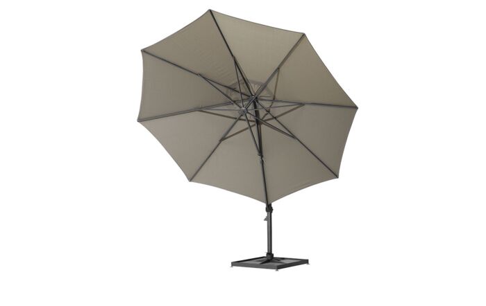 4 Seasons Outdoor Siesta Taupe 3.5m Round Parasol -125kg Siesta Granite Grey Base