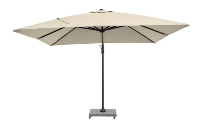 Pacific Lifestyle Challenger Glow T2 3m Square Champagne Free Arm Parasol With 90kg Wheeled Base-18-111-CH-18-125