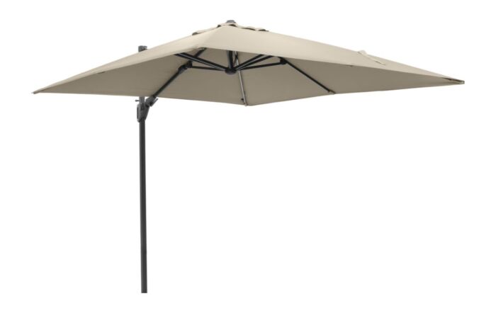 Pacific Lifestyle Challenger Glow T2 3m Square Champagne Free Arm Parasol With 90kg Wheeled Base-18-111-CH-18-125
