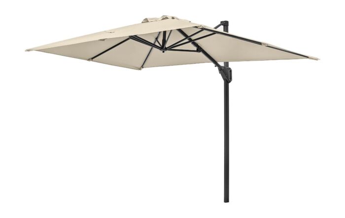 Pacific Lifestyle Voyager 3m x 2m Rectangular Champagne Free Arm Parasol & 90kg Wheeled Base-18-302-CH-18-125