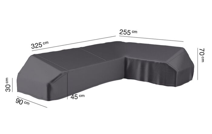 Lounge Aerocover L-Shaped 325x255x90cm Long Left Facing