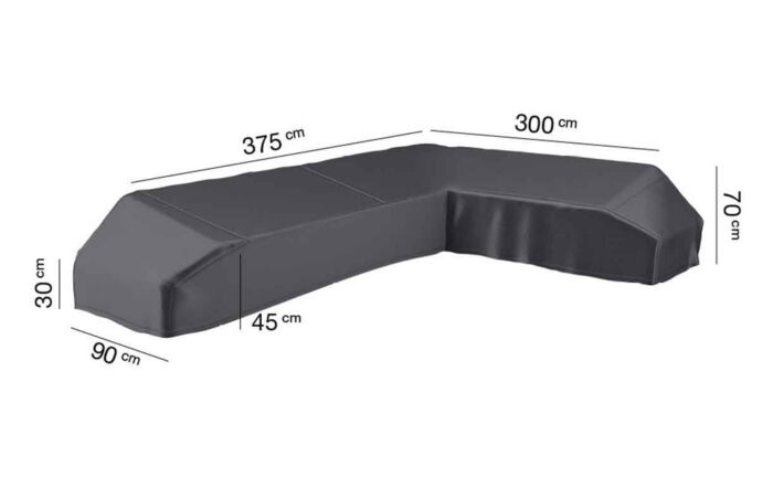  Lounge Aerocover L-shaped 375x300x90 Long Left Facing