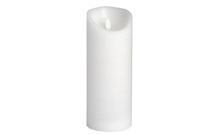 Hill Interiors Luxe Collection 3.5x9 White Flickering Flame LED Wax Candle Set Of 3