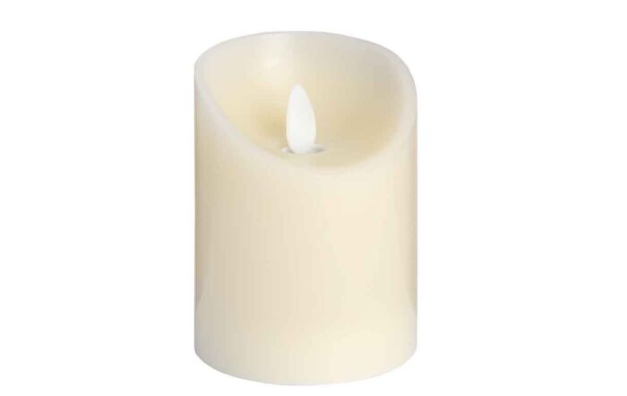 Hill Interiors Luxe Collection 3 x 4 Cream Flickering Flame LED Wax Candle Set Of 4