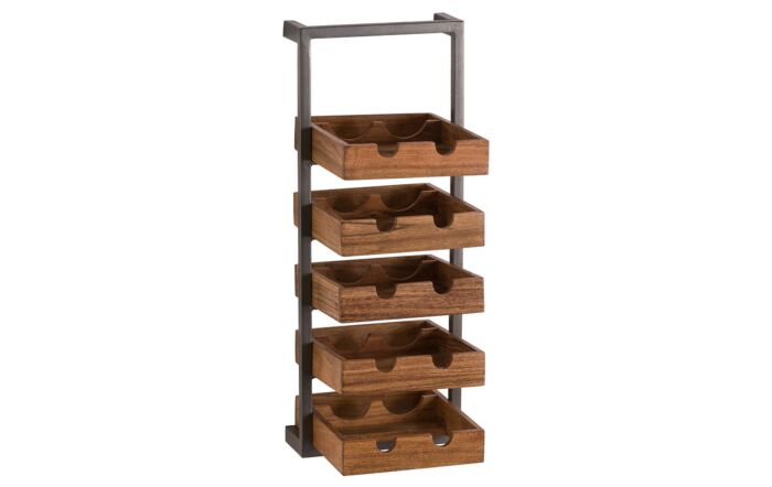 Hill Interiors Live Edge Collection 10 Bottle Hanging Wine Rack