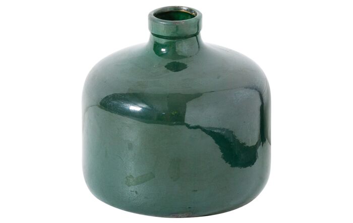 Hill Interiors Garda Emerald Glazed Eve Vase-21771