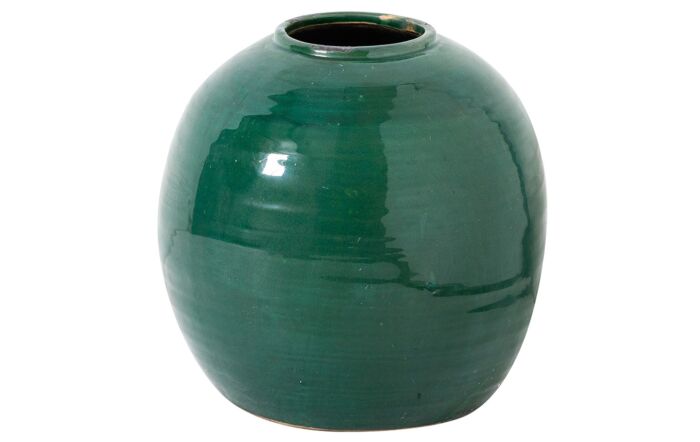 Hill Interiors Garda Emerald Glazed Tiber Vase