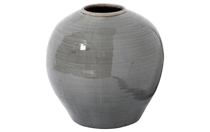 Hill Interiors Garda Grey Glazed Regola Vase-21777