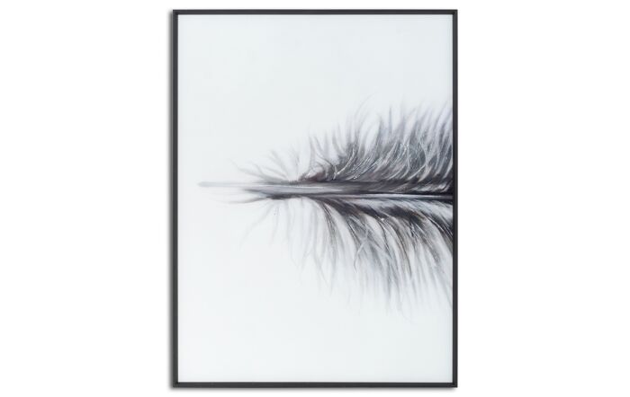 Hill Interiors Black Striped Feather Over 3 Black Glass Frames-21792