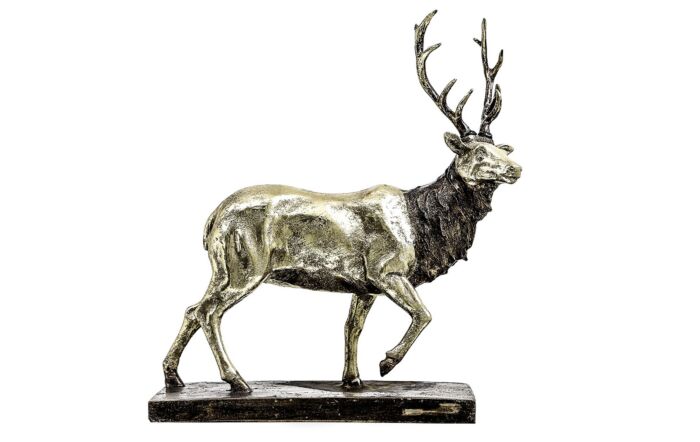 Hill Interiors Large Gold Stag Ornament-22305