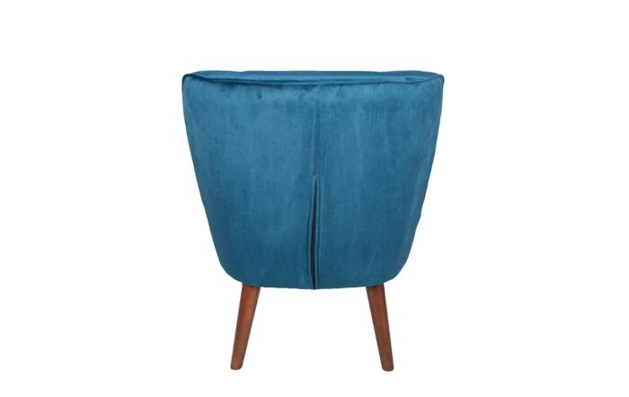 Pacific Lifestyle Rimini Sapphire Blue Velvet Chair with Walnut Effect Legs-15-258-SB