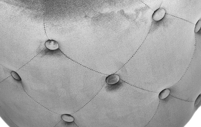 Pacific Lifestyle Rosalia Dove Grey Velvet Buttoned Pouffe-15-291-DG