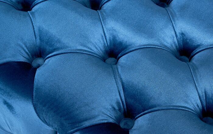 Pacific Lifestyle Seraphina Sapphire Blue Velvet Buttoned Rectangular Ottoman-15-294-SB