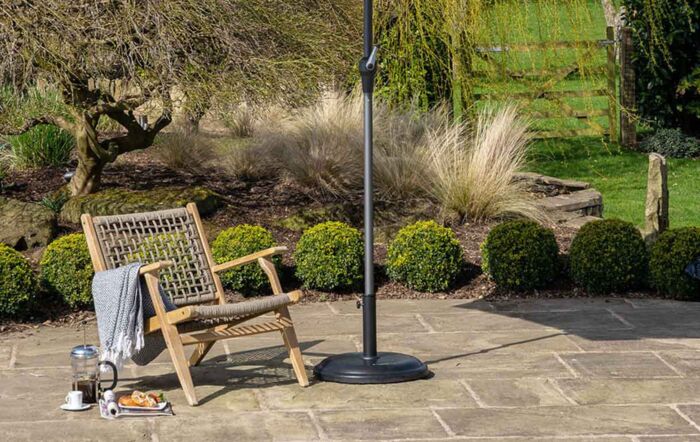 Riva 2.5m Round Parasol with 25kg Base - Olive-18-205-25 18-118-OL