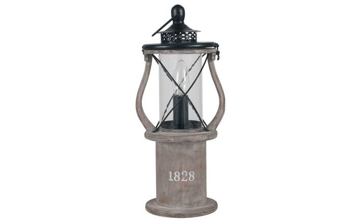 Pacific Lifestyle Gibson Antique Wood Lantern Table Lamp-30-545-C