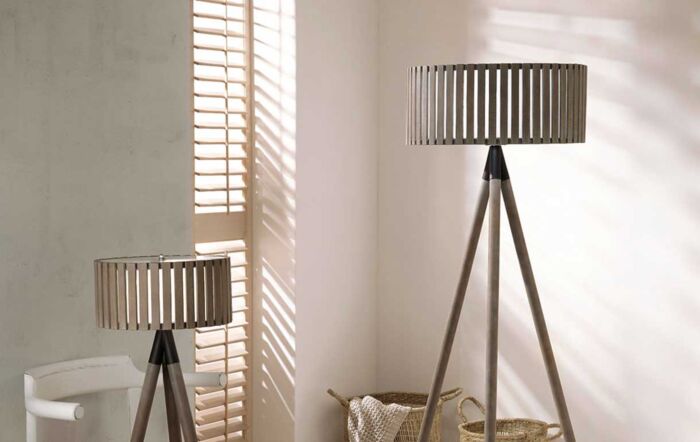 Pacific Lifestyle Rabanne Antique Wood Slat Tripod Floor Lamp-32-074-C 1