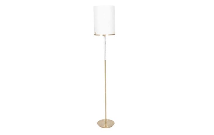 Pacific Lifestyle Midland Champagne Gold Metal and Marble Effect Floor Lamp