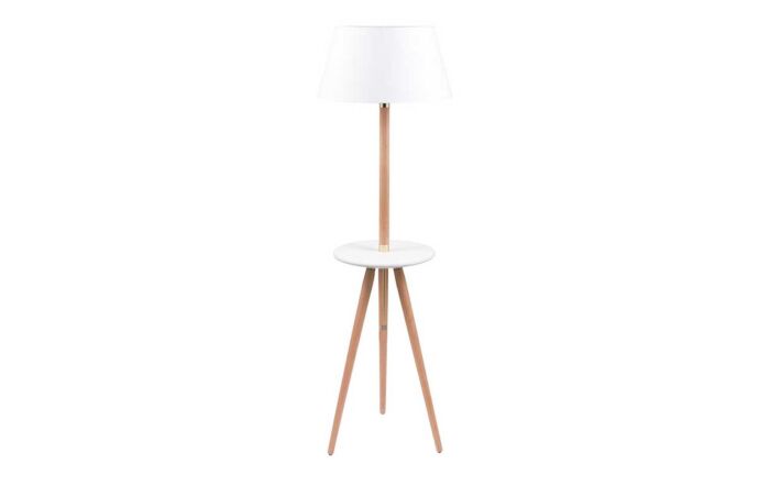 Pacific Lifestyle Malmo Natural Wood & White Table Floor Lamp